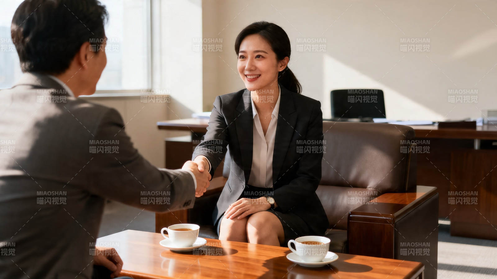 商务握手 合作达成图片