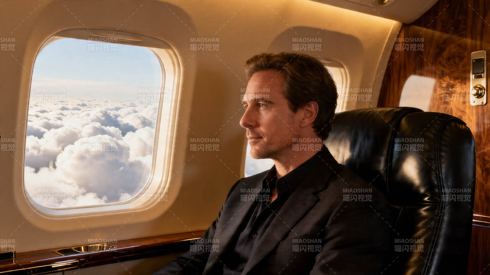 云端独坐 沉思远方图片