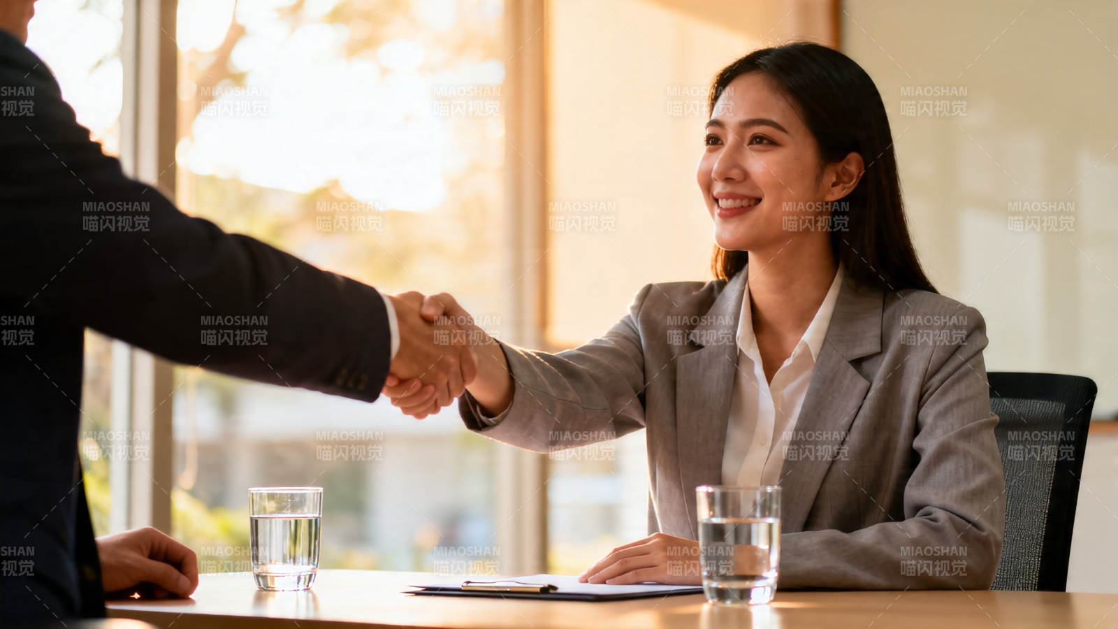 商务握手 合作达成图片