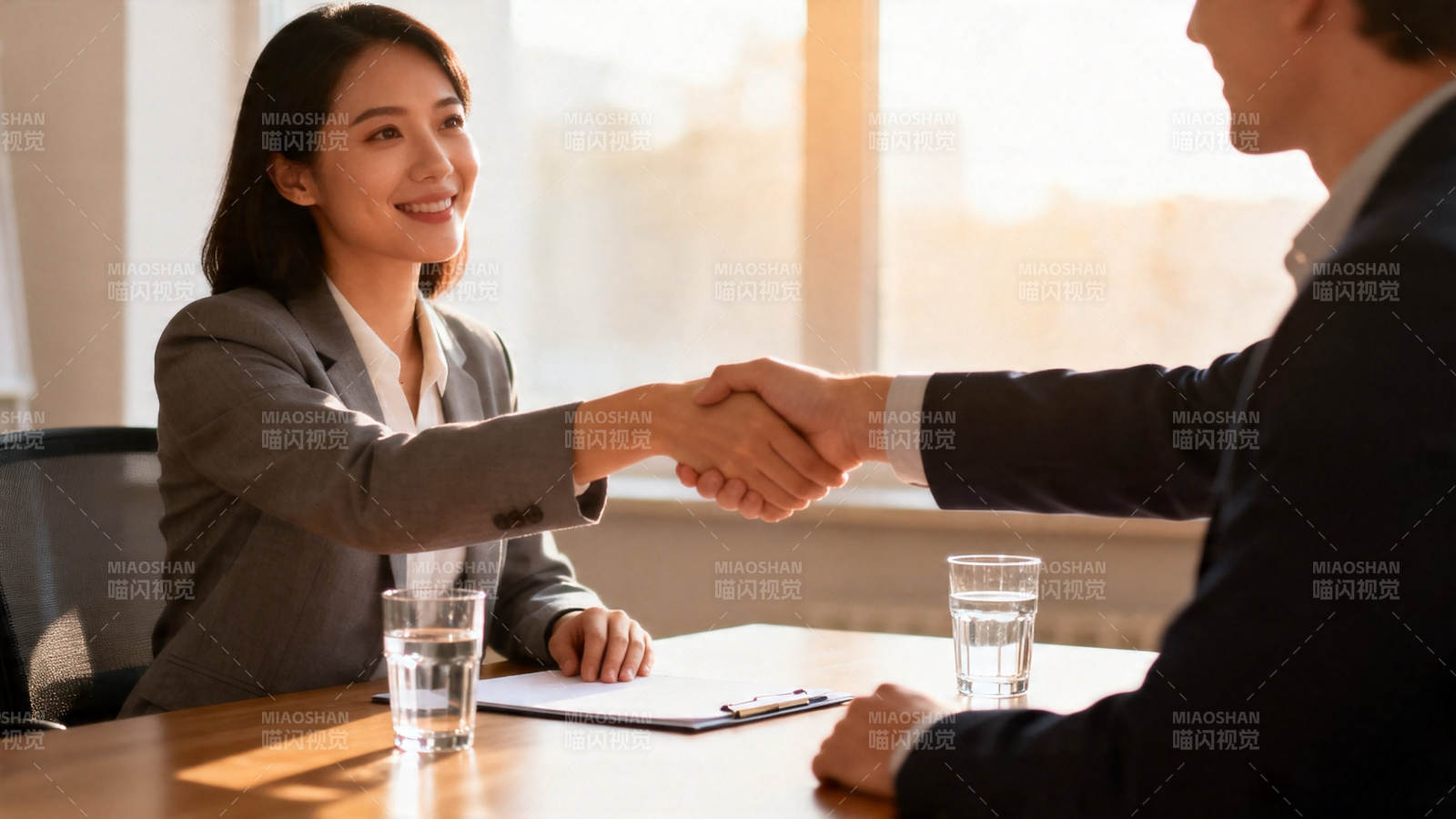 商务握手 合作达成图片