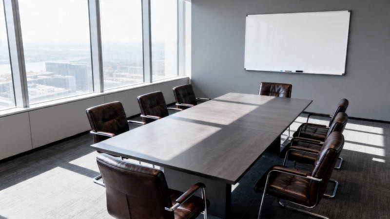 高层会议室全景窗景图片