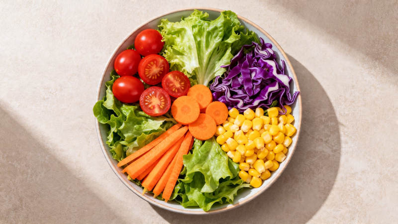 五彩蔬菜沙拉碗图片