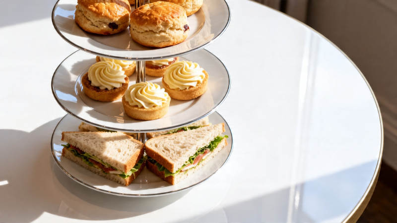 三层下午茶点心塔图片