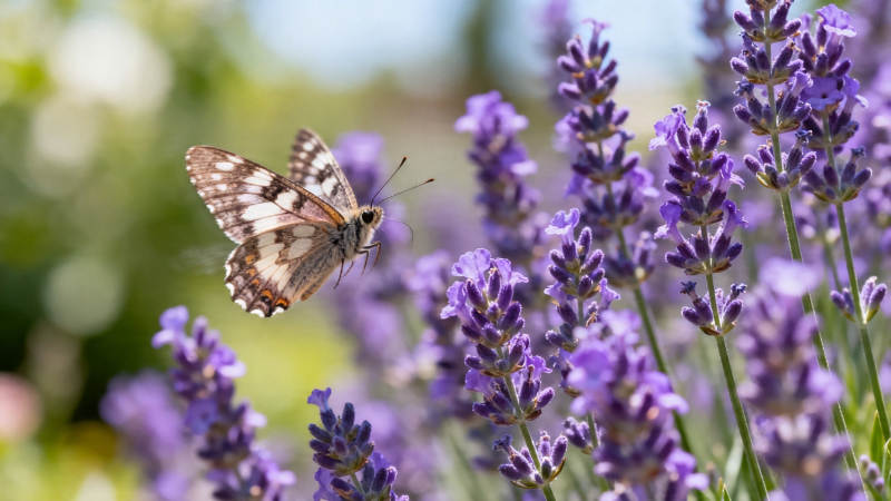 蝶舞薰衣草 紫香引翩跹图片