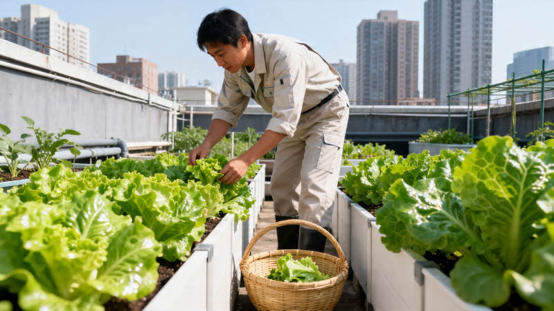 rooftop farming in t图片