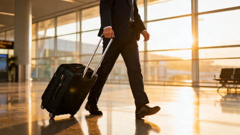 商务出行 拖箱前行图片