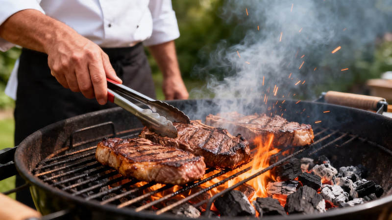 炭火炙烤 肉香四溢图片