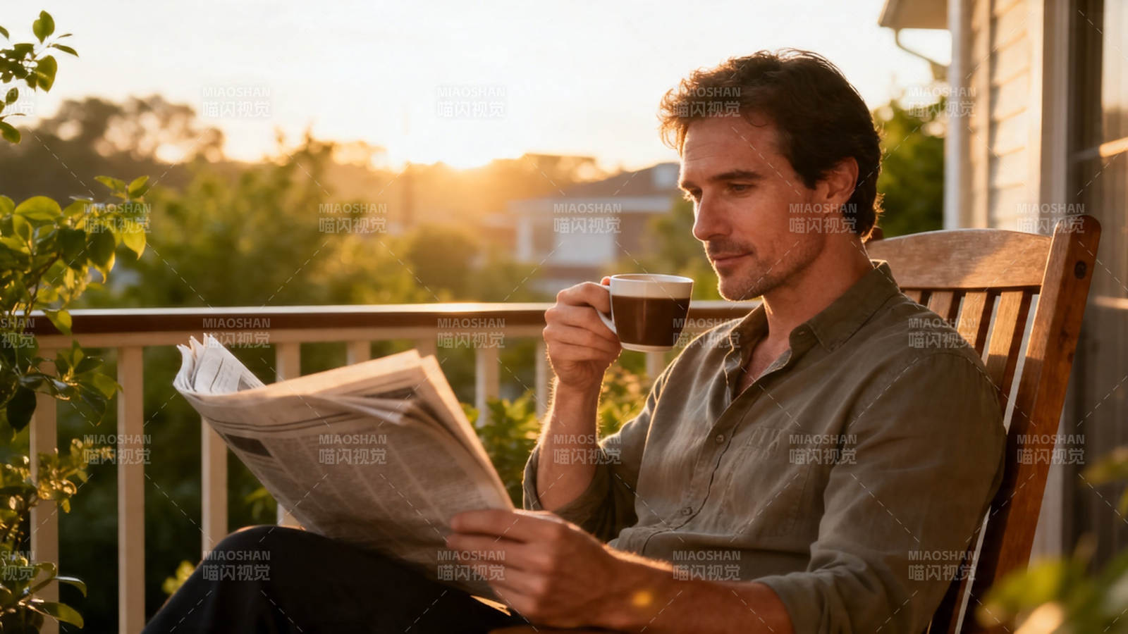 晨读咖啡 阳台慢时光图片