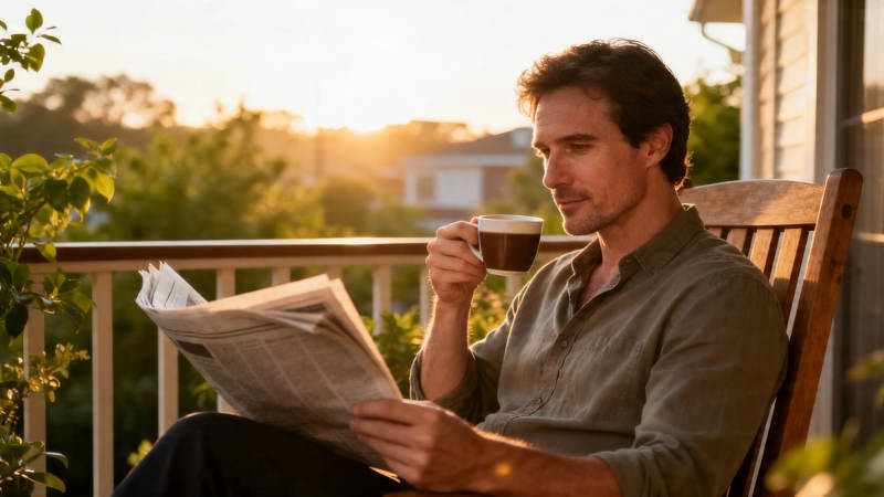 晨读咖啡 阳台慢时光图片