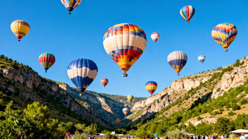 热气球峡谷嘉年华图片