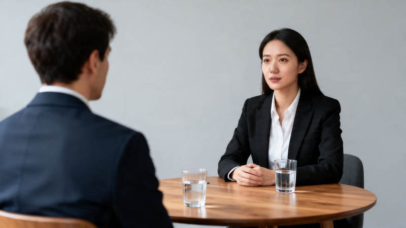 商务洽谈 专注对话瞬间图片