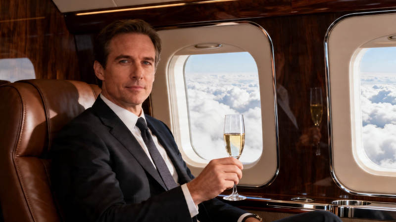 云端香槟 奢华飞行时刻图片