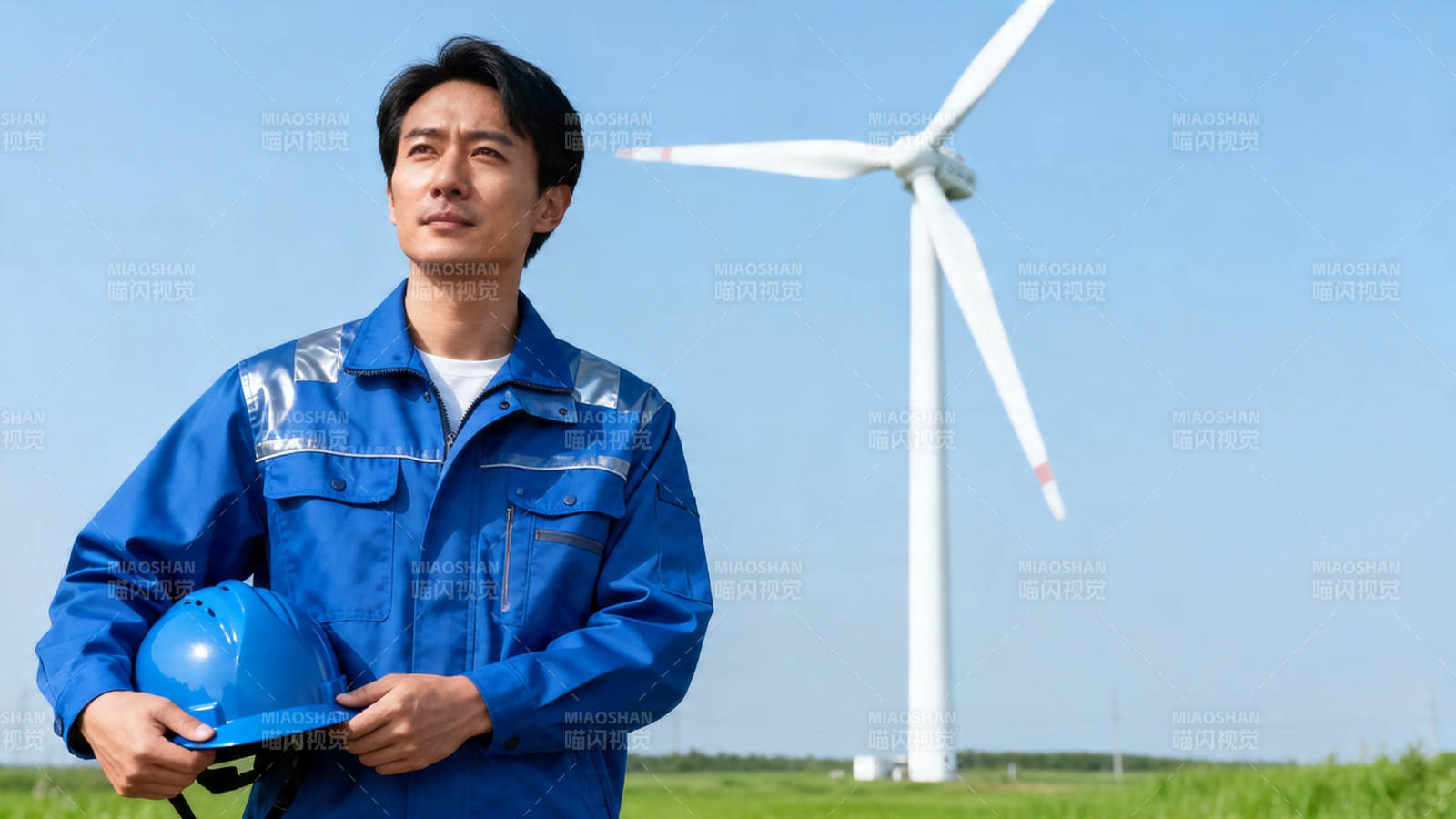 风电工程师守望绿色能源图片