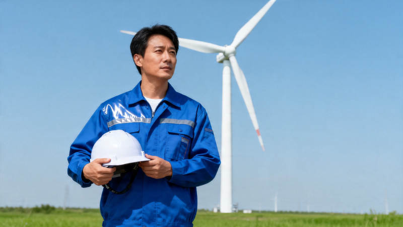 风电工程师巡场中图片