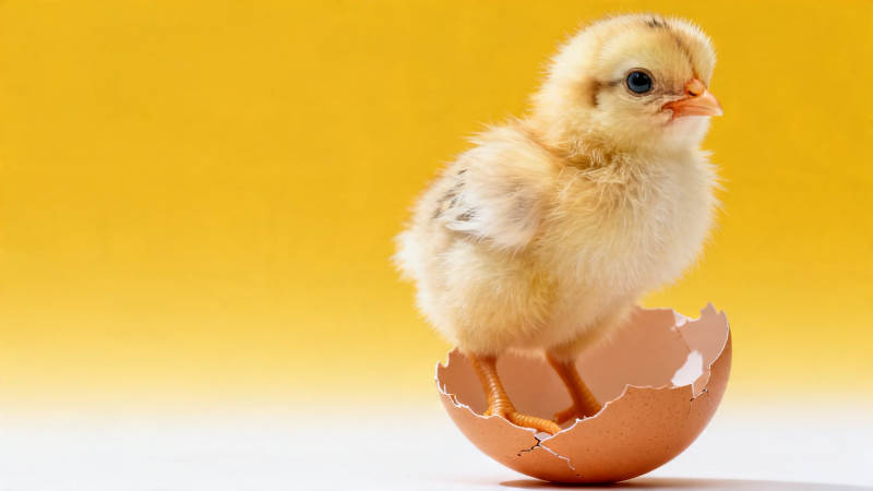 小鸡破壳 萌态十足图片