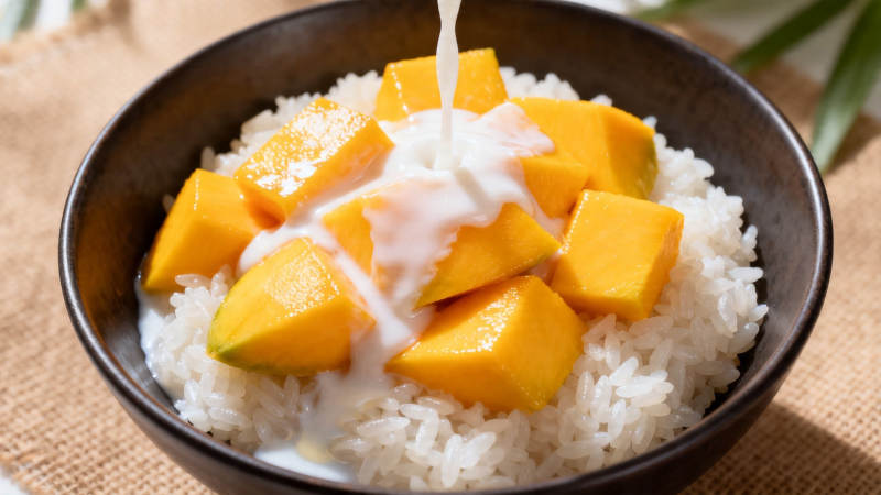芒果椰奶糯米饭图片