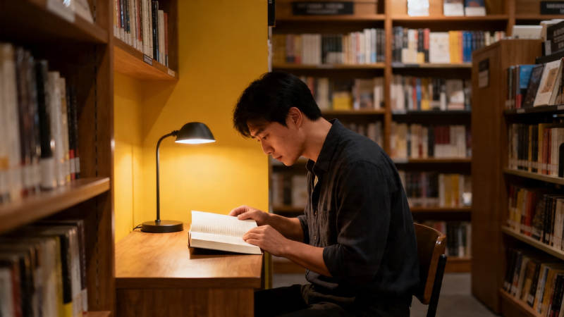 书海夜读 静享时光图片