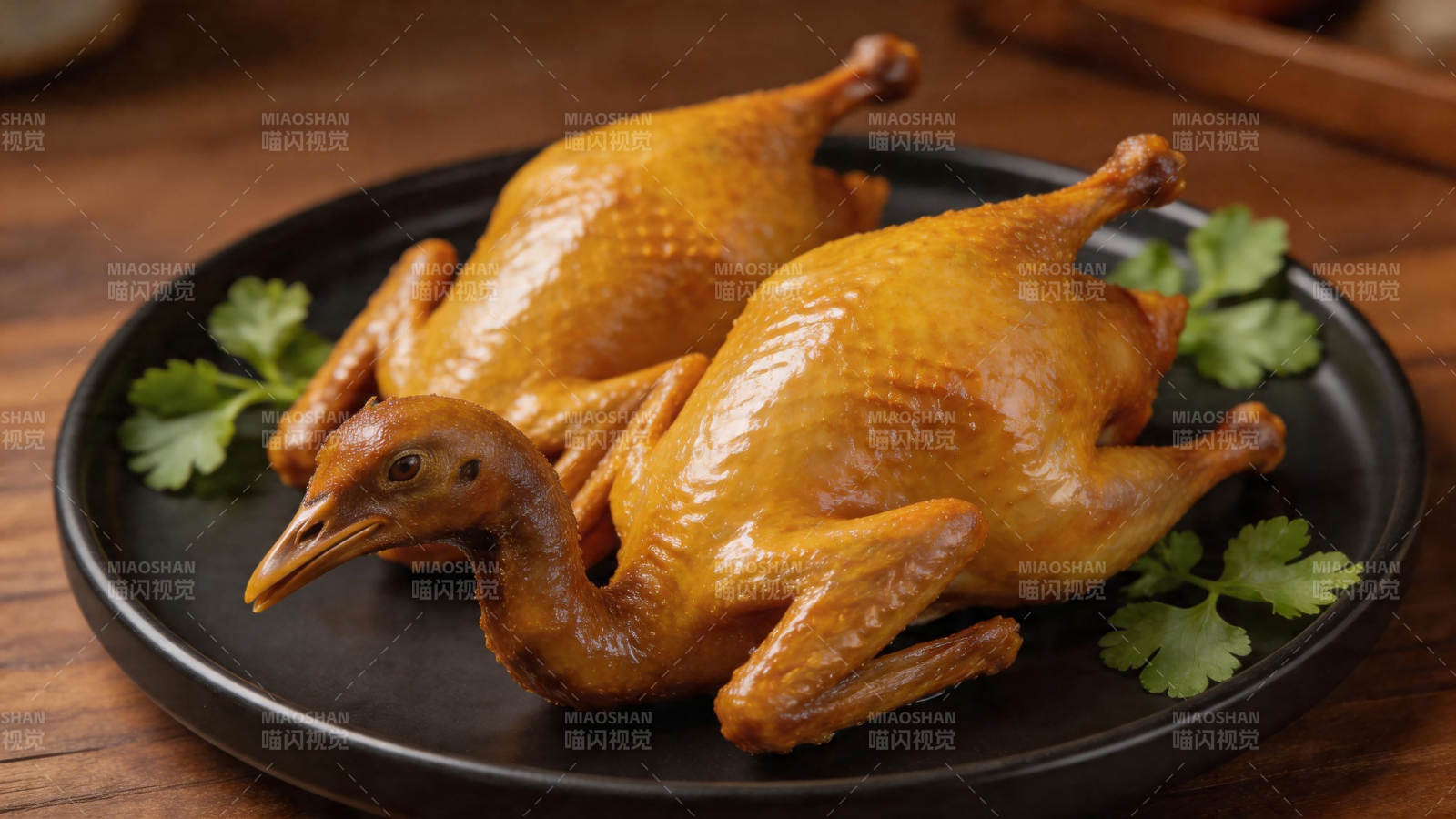 金黄脆皮乳鸽 香气四溢图片