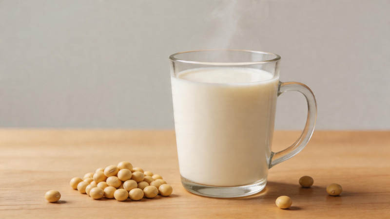 热豆浆配黄豆 暖胃又营养图片