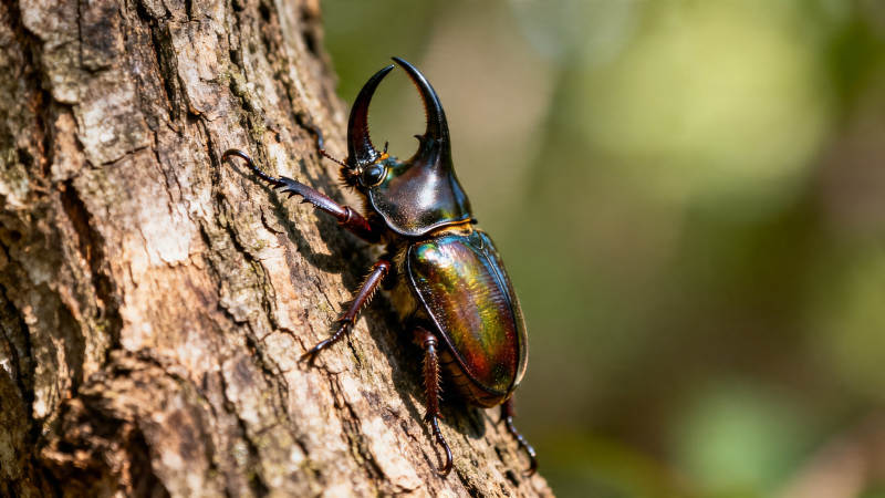 树甲彩光炫 角翘立枝间图片