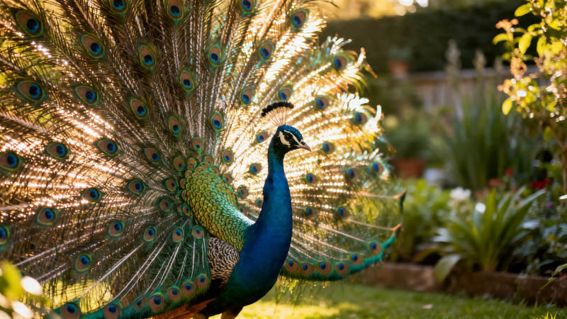 孔雀开屏 华美夺目图片