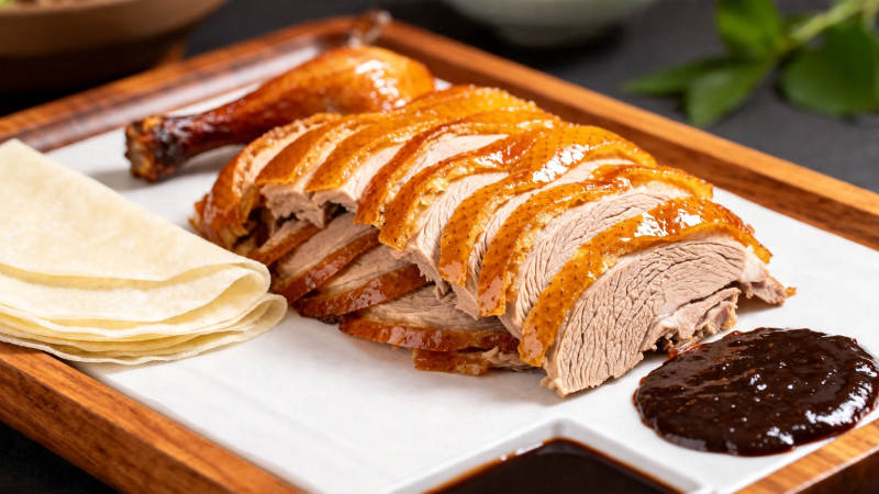 北京烤鸭配饼酱图片