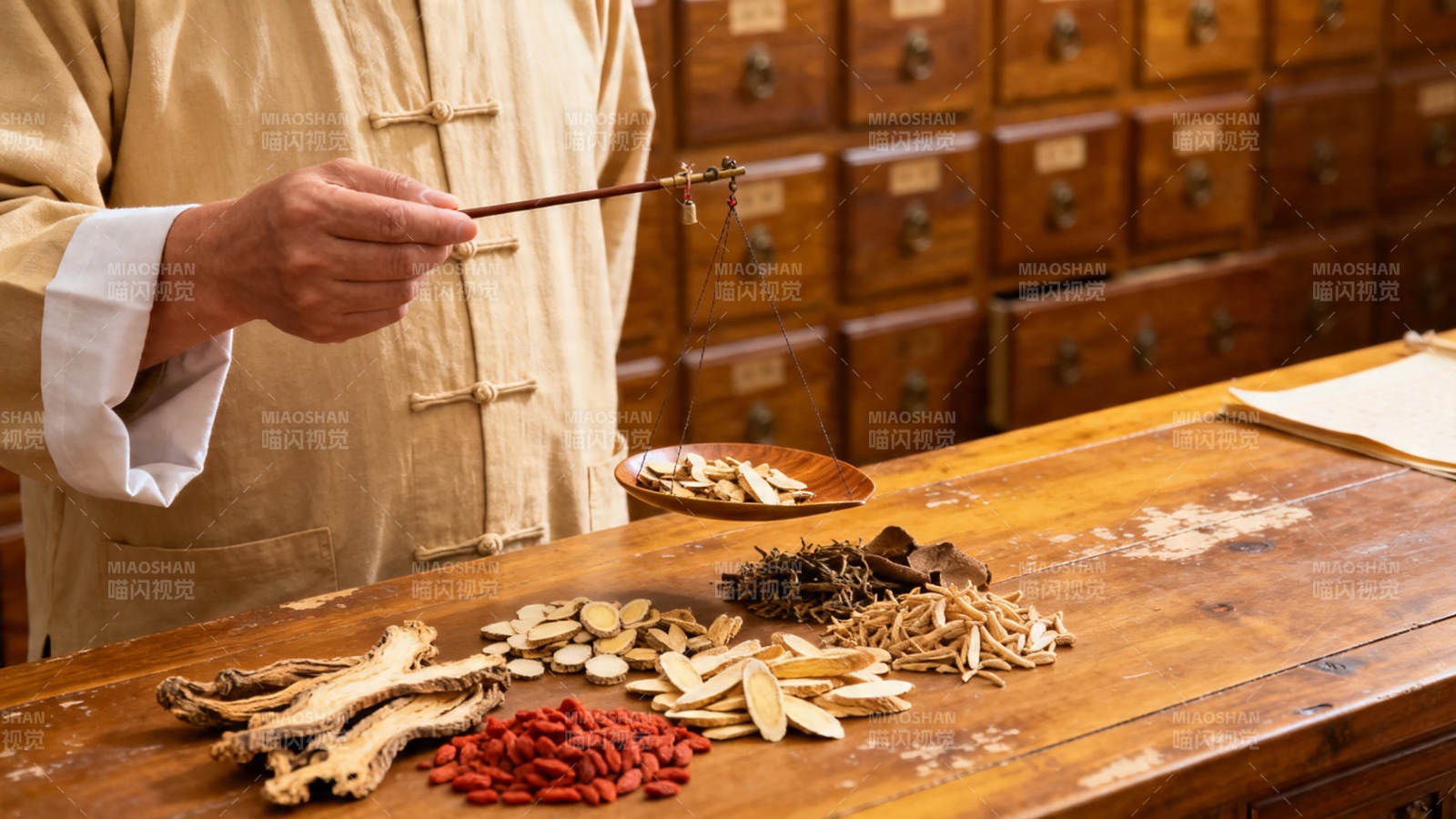 中医抓药 传统药材配伍图片