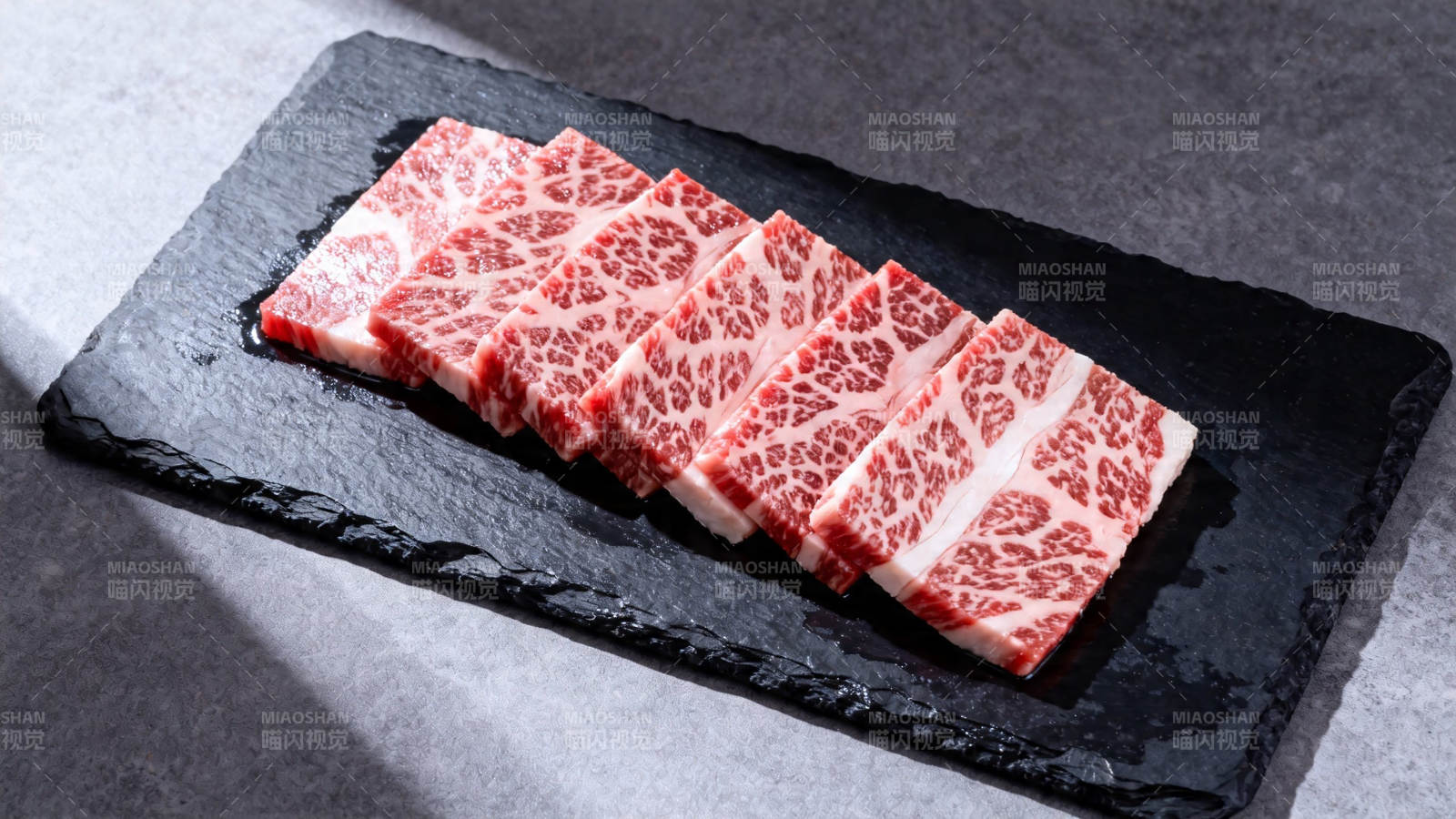 雪花牛肉片 精致摆盘图片