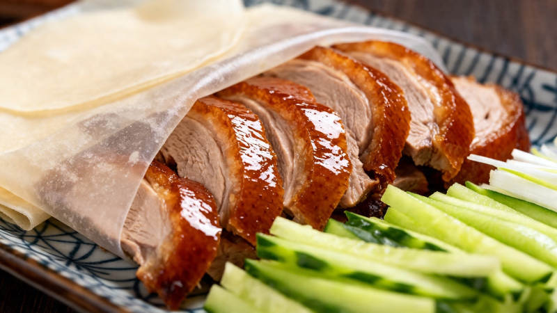 北京烤鸭配饼菜图片