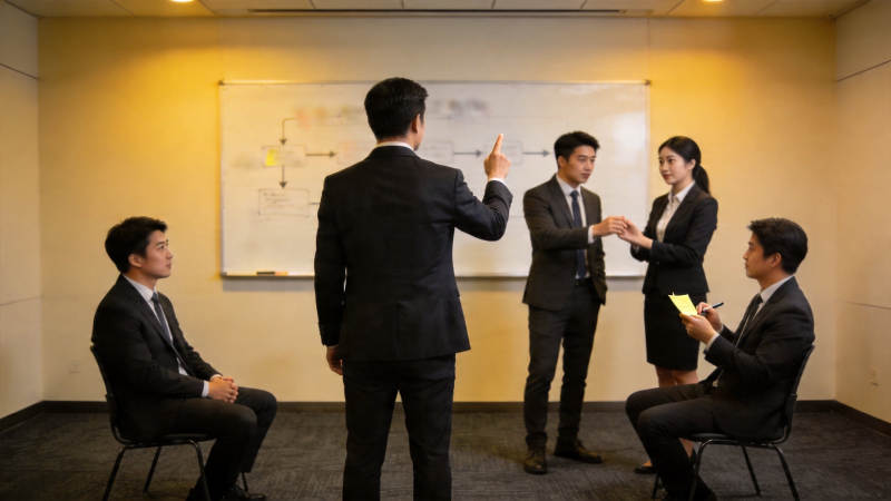 商务会议讨论中图片