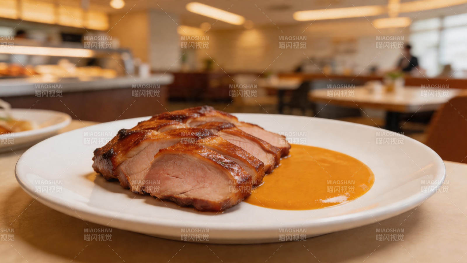 烤鸭配酱 色香味俱全图片