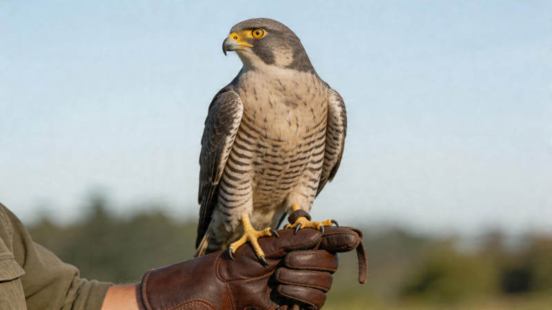 鹰立手套 目光如炬图片