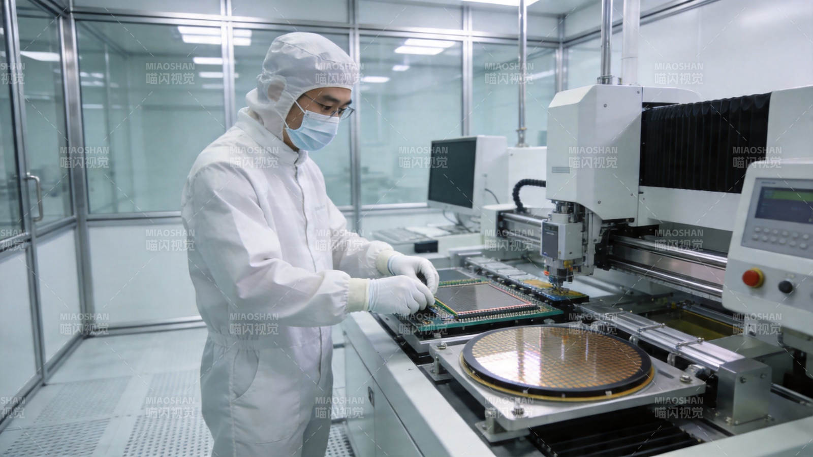 洁净室芯片制造现场图片