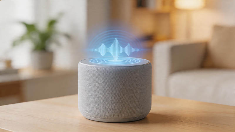 智能音箱发声中图片