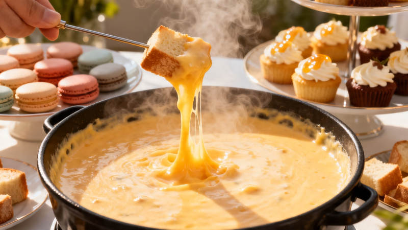 芝士瀑布火锅 甜咸双享图片