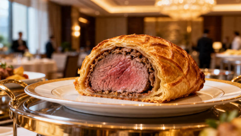 酥皮裹牛排 奢华美味图片