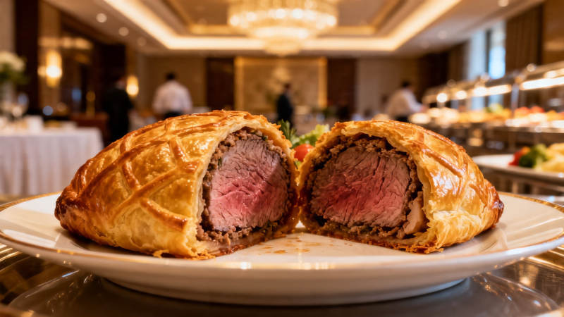 酥皮牛肉卷 内里粉嫩诱人图片