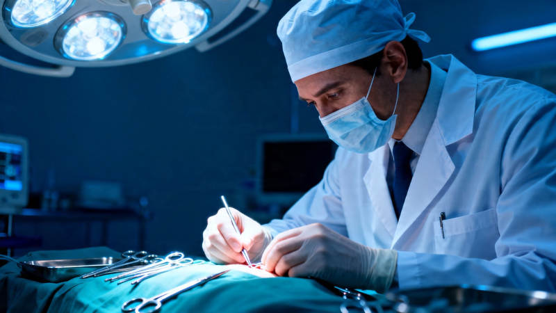 手术中 医生专注操作图片