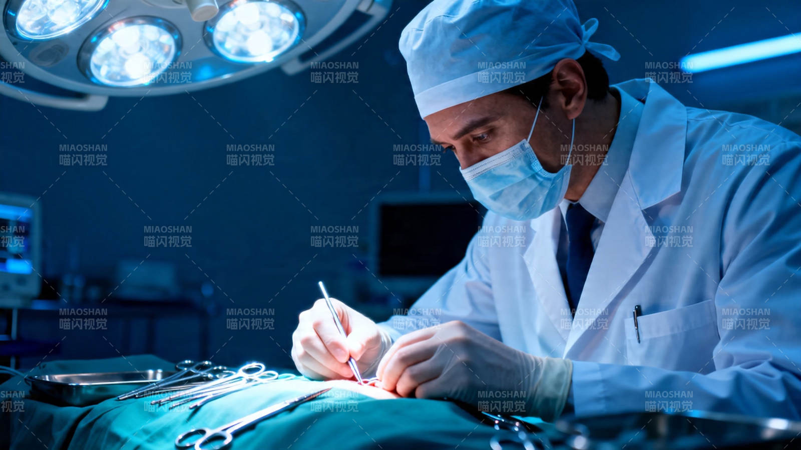 手术中 医生专注操作图片