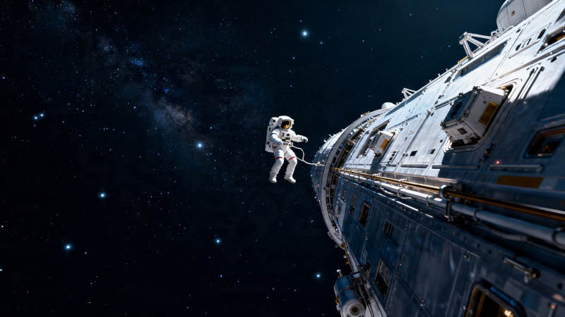 太空漫步 星河为伴图片