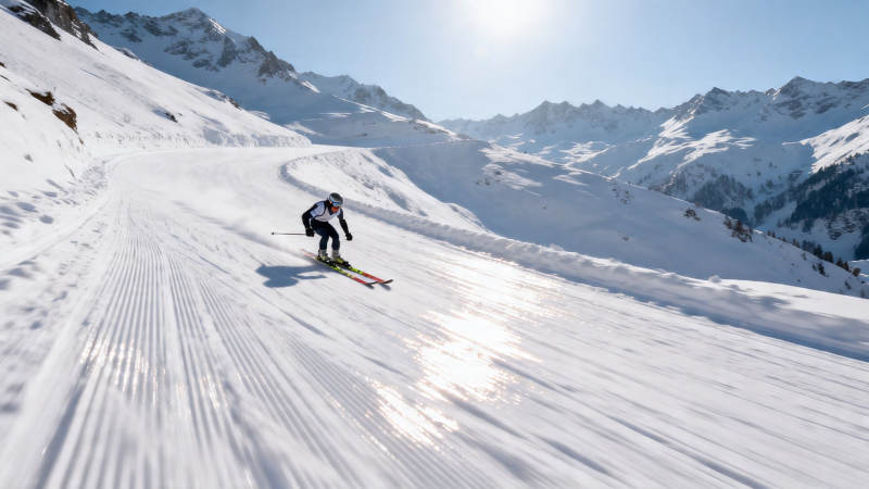 雪山飞驰 阳光伴我行图片