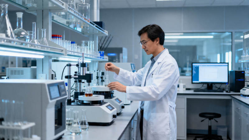 实验室科研专注瞬间图片