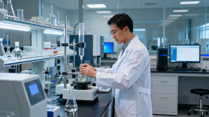 实验室科研人员进行实验操作图片