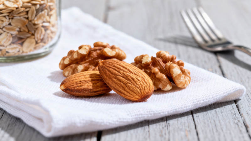 坚果燕麦健康早餐搭配图片