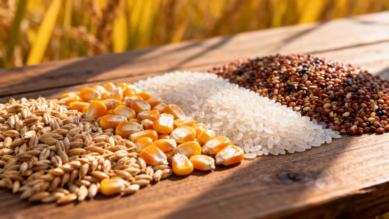 五谷丰登 阳光下的谷物盛宴图片