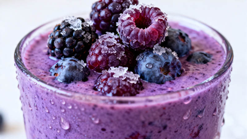 紫莓冰沙 鲜果 topping图片