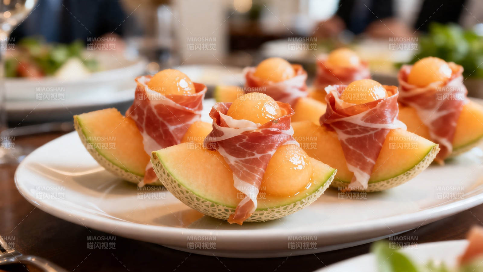 蜜瓜火腿精致开胃小点图片