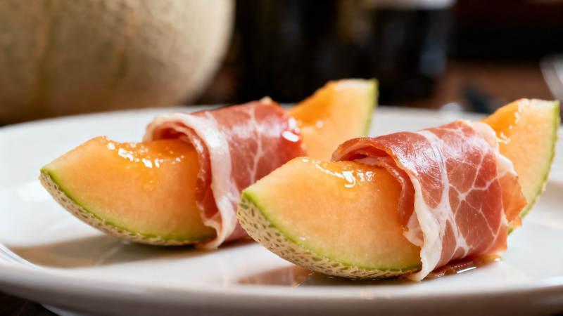 蜜瓜火腿 咸甜交织美味图片