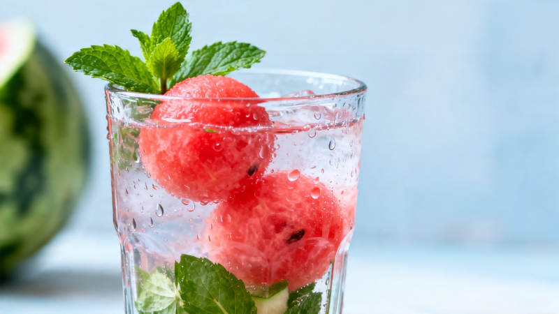 西瓜薄荷冰饮 清凉一夏图片