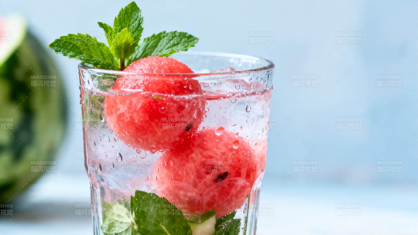 西瓜薄荷冰饮 清凉一夏图片